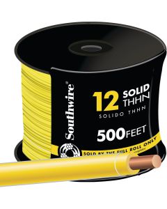 Southwire 500 Ft. 12 AWG Solid Yellow THHN Electrical Wire