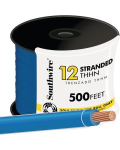 Southwire 500 Ft. 12 AWG Stranded Blue THHN Electrical Wire