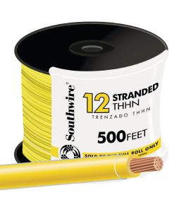 Southwire 500 Ft. 12 AWG Stranded Yellow THHN Electrical Wire