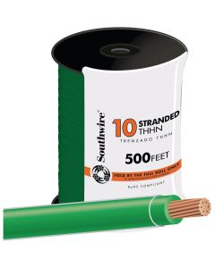 Southwire 500 Ft. 10 AWG Stranded Green THHN Electrical Wire