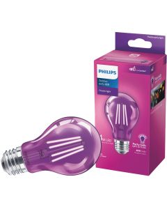 Philips Purple A19 Medium 4W Indoor/Outdoor LED Decorative Party Light Bulb