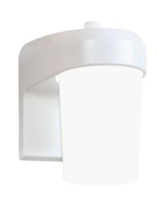 Halo White Dusk To Dawn LED Patio Light Fixture