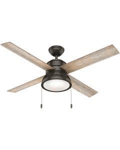 Hunter Loki 52 In. Noble Bronze Ceiling Fan with Light Kit