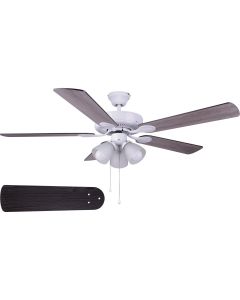 Home Impressions Villa 52 In. White Ceiling Fan with Light Kit