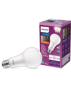 Philips 50/100/150W Equivalent Soft White A21 Medium 3-Way LED Light Bulb