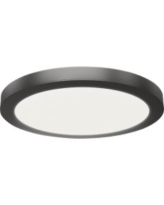 Feit Electric Edge-Lit 11 In. Matte Black Round 6-Way LED Flush Mount Light