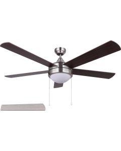 Home Impressions Preston 52 In. Brushed Nickel Ceiling Fan with Light Kit