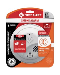 First Alert Interconnect Hardwire Ionization Smoke Alarm with 10-Year Battery Backup