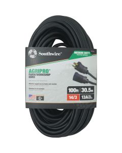 Southwire AgriPro 100 Ft. 14/3 Medium-Duty Farm Extension Cord