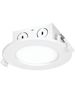 Satco 4 In. Direct Wired IC Rated White 3000K LED Recessed Light Kit