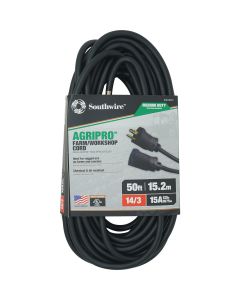 Southwire AgriPro 50 Ft. 14/3 Medium-Duty Farm Extension Cord