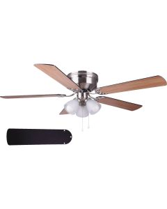 Home Impressions Adobe 52 In. Brushed Nickel Ceiling Fan with Light Kit