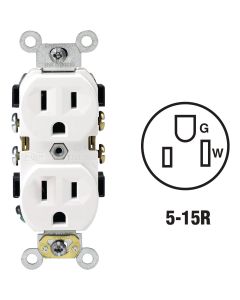 Wht Duplex Outlet