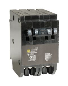 Square D Homeline 20A/20A/20A Double-Pole Standard Trip Quad Tandem Circuit Breaker
