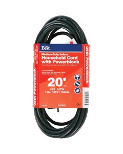 Do it Best 20 Ft. 16/3 3-Outlet Green Extension Cord with Powerblock