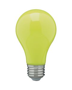 Satco 60W Equivalent Yellow A19 Medium LED Bug Light Bulb