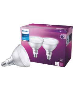 Philips 90W Equivalent Daylight PAR38 Medium Dimmable LED Floodlight Light Bulb (2-Pack)