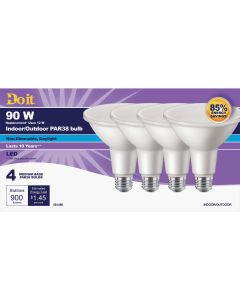 Do it 90W Equivalent Daylight PAR38 Medium LED Floodlight Light Bulb (4-Pack)