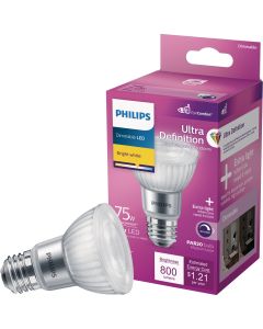 Philips Ultra Definition 75W Equivalent Bright White PAR20 Medium Dimmable LED Floodlight Light Bulb