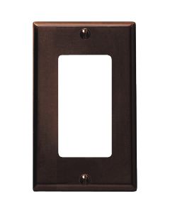 Leviton Decora 1-Gang Smooth Plastic Rocker Decorator Wall Plate, Brown