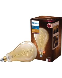 Philips Vintage 40W Equivalent Amber A50 Medium LED Decorative Light Bulb