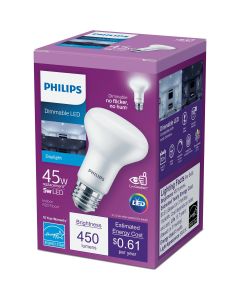 Philips 45W Equivalent Daylight R20 Medium Dimmable LED Floodlight Light Bulb