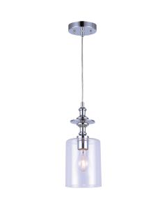 Home Impressions York 1-Bulb Chrome Incandescent Cord Pendant Light Fixture