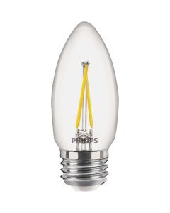 Philips Ultra Definition 40W Equivalent Daylight B11 Medium LED Decorative Light Bulb (3-Pack)