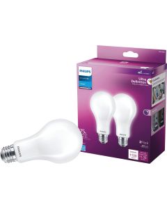 Philips Ultra Definition 75W Equivalent Daylight A21 Medium LED Light Bulb, Frosted (2-Pack)