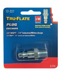 Tru-Flate Industrial/Milton 3/8 In. MNPT Steel Industrial Plug