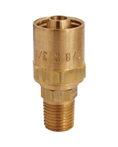 Milton 3/4 In. O.D. 1/4 In. MNPT Brass Reusable Hose End