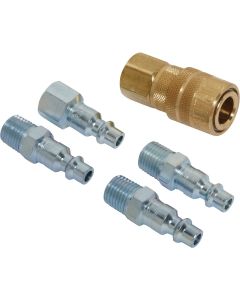 Milton 1/4 In. M-Style Coupler and Plug Kit, (5-Piece)