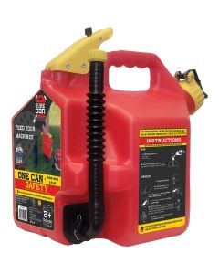 SureCan 2+ Gal. Plastic Gasoline Fuel Can, Red