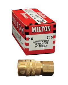 Milton Kwik Change M-Style 1/4 In. Female NPT Coupler (10-Pack)