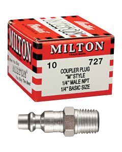 Milton M-Style 1/4" Male NPT Plug (10-Pack)