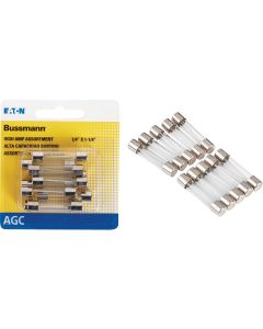 Bussmann AGC & SFE Glass Tube Fuse Assortment (10-Pack)