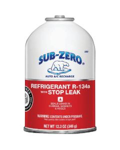 Quest Sub-Zero 12 Oz. R-134a Refrigerant with Stop Leak