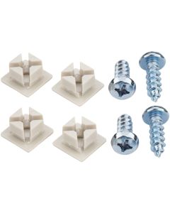 Custom Accessories White License Plate Fasteners