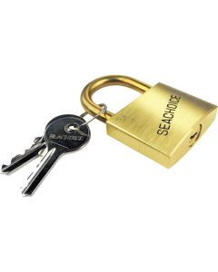 Seachoice 1-1/4 In. Solid Brass Body & Hasp Padlock