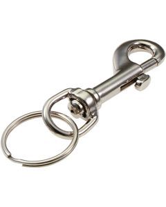 Lucky Line Nickel-Plated Steel 1-1/8 In. x 3-1/8 In. L. Key Chain