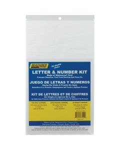 Seachoice 3-1/4 In. White Solid Vinyl Letter & Number Kit