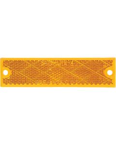 Peterson 1-1/8 In. W. x 4-7/16 In. H. Compact Rectangular Amber Reflector