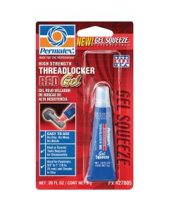 PERMATEX 0.2 Oz. Red High-Strength Gel Squeeze Threadlocker