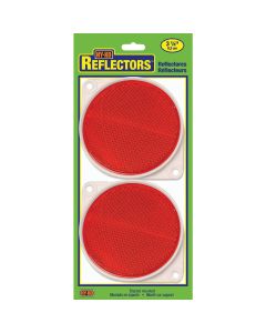 Hy-Ko 3-1/4 In. Dia. Round Red Bracketed Nail-On Reflector (2-Pack)