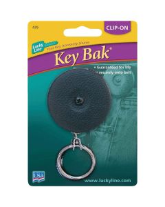 Lucky Line Clip-On 24 In. Black Retractable Key Chain