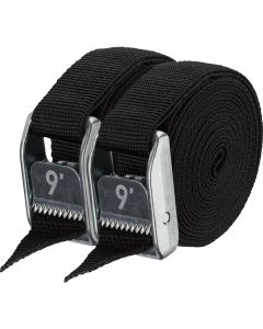 NRS 1 In. x 9 Ft. Stealth Black Heavy Duty Tie-Down Strap (2-Pack)