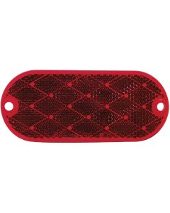 Peterson 1-7/8 In. W. x 4-3/8 In. H. Oblong Red Oval Reflector (2-Pack)