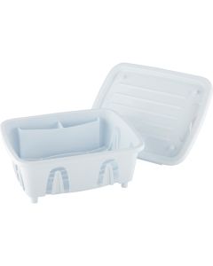 Camco Heavy-Duty Plastic 9.50 In. x 11.69 In. White RV Dish Drainer