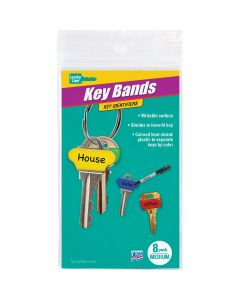 Lucky Line Write-On Key Band Identifiers (8-Pack)