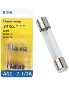 Bussmann 7-1/2-Amp 250-Volt AGC Glass Tube Automotive Fuse (5-Pack)